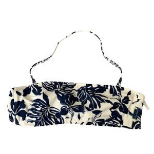 Nautical bralette floral bikini top, size 6